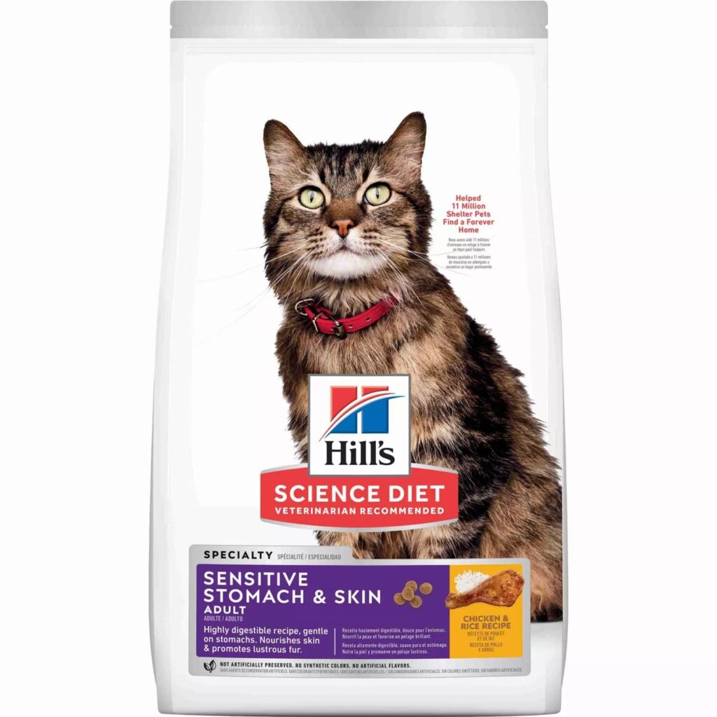 1. So, let's check out the ingredients of Hill's Science Diet Adult Sensitive Stomach & Skin Chicken Recipe Dry Cat Food